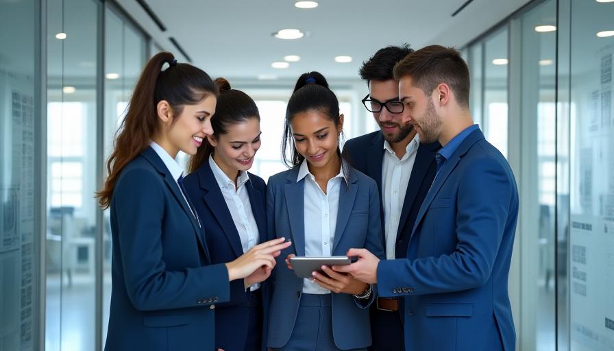 Multi-national IT team collaborating on cybersecurity architecture